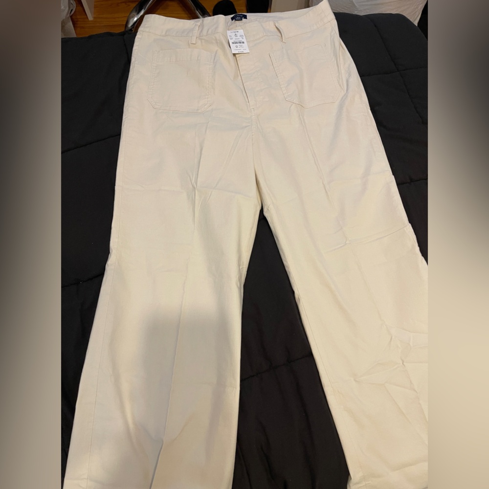 J.Crew Lizzie high-rise patch-pocket wide-leg pant
